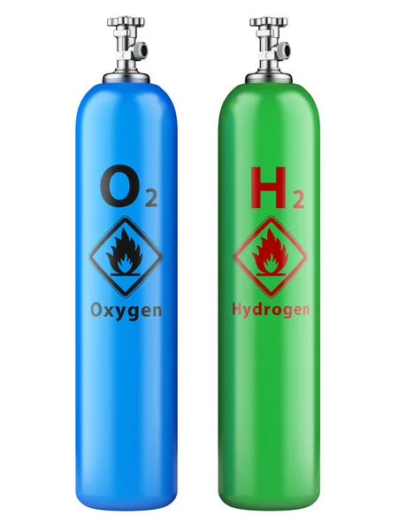Sıkıştırılmış gaz ile hidrojen ve oksijen silindir