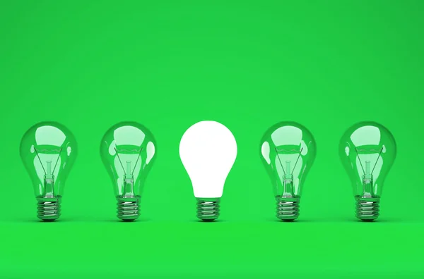 Idea or leadership concept on a green background — Stock Photo, Image