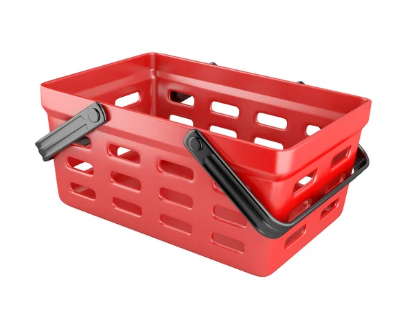 3d plastic shopping basket — Stock Photo, Image