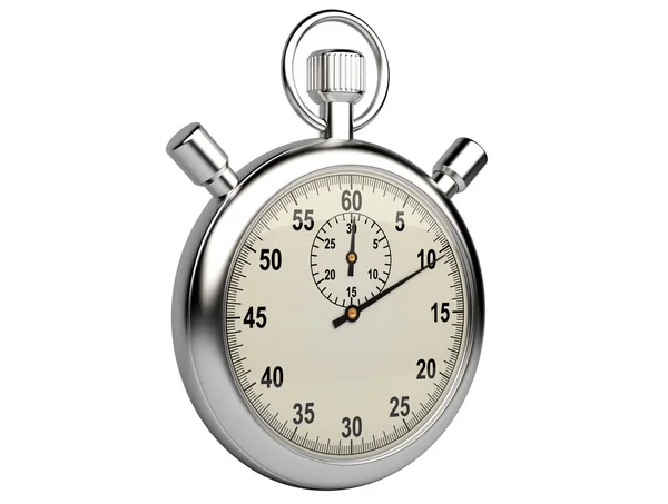 Stopwatch - tijd concept geïsoleerd op een witte achtergrond — Stockfoto