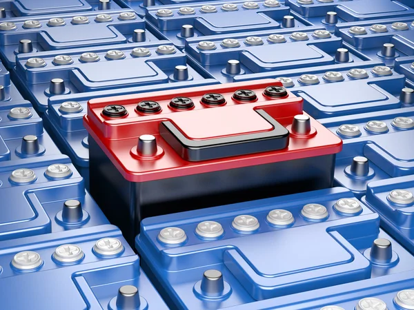 araba aküsü beyaz arkaplanda izole edildi.