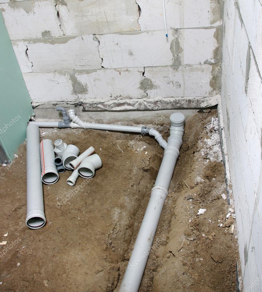 tubo de drenaje de PVC — Foto de stock © Ale-ks #21718427