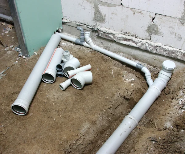 Pvc sewage pipe — Stock Photo, Image