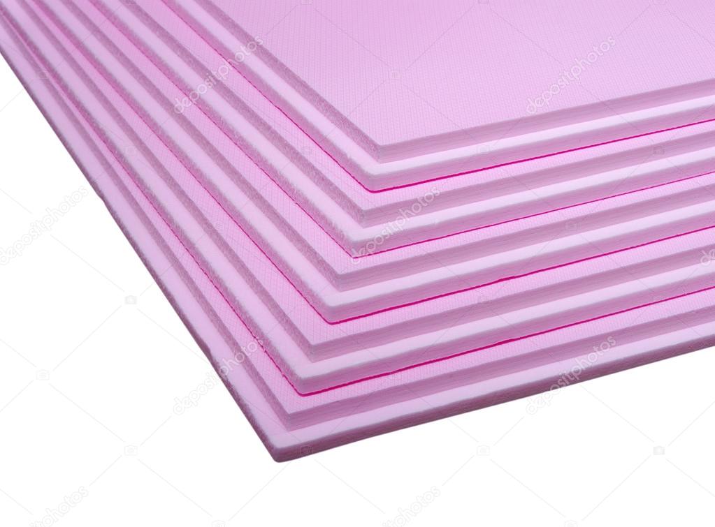 Styrofoam tables pile corner, construction materials
