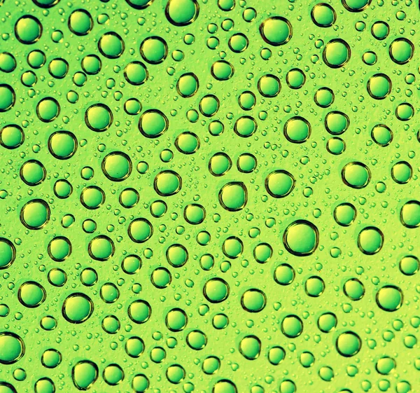 Gotas de água verde — Fotografia de Stock