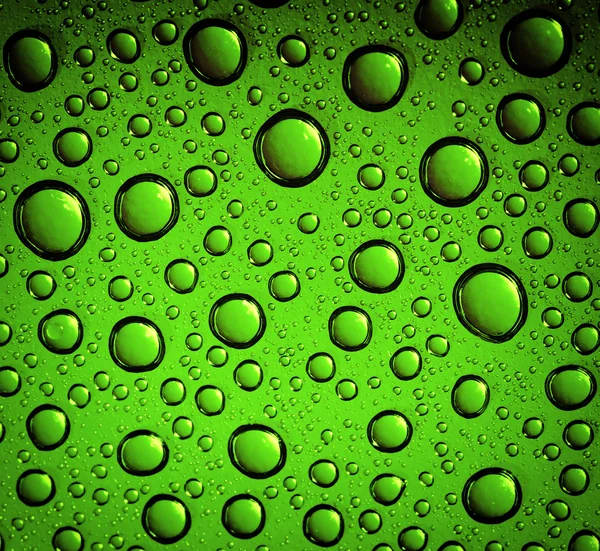 Grönt vattendroppar — Stockfoto