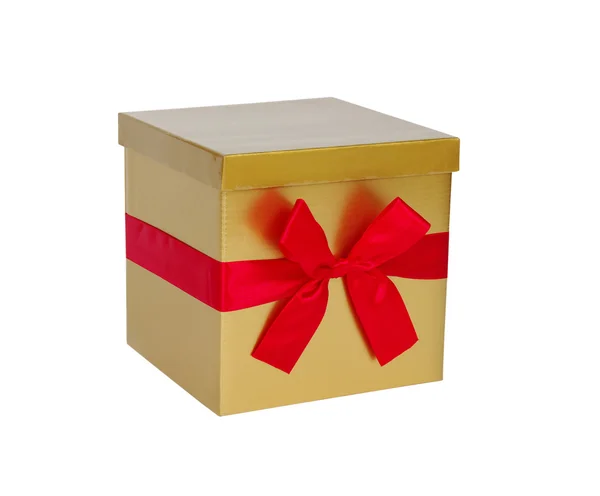 Kotak hadiah emas — Stok Foto