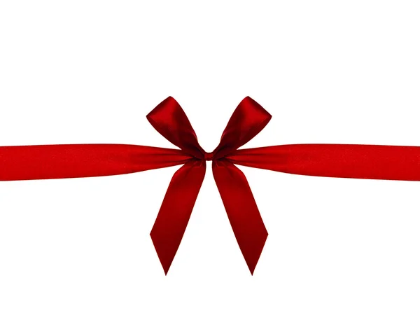 Red satin ribbon — Stock Photo, Image