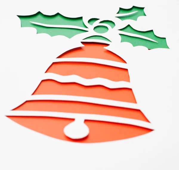 Christmas bell.Origami.Handmade. — Stock Photo, Image
