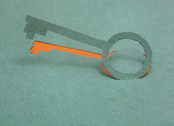 Origami key handmade — Stock Photo, Image