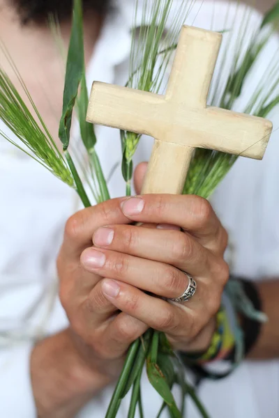 Bidden voor een goed tarwejaar — Stockfoto