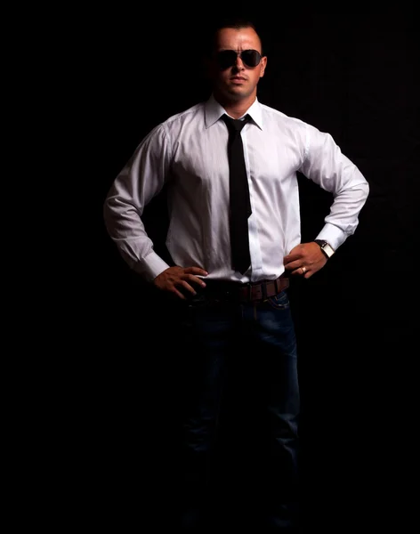 Portrait of secret agent standing — Stock Photo, Image