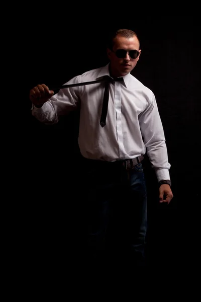 Portrait of secret agent standing — Stock Photo, Image