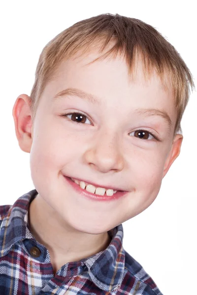 Foto di adorabile ragazzo che guarda la macchina fotografica — Foto Stock