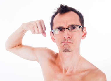 genç adamın ekşitmeden esprili duygusal portre