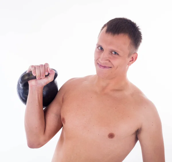 Humorvolles emotionales Porträt eines grimmigen jungen Mannes — Stockfoto