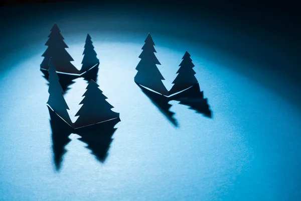 Christmas trees made of paper — Stock Photo, Image