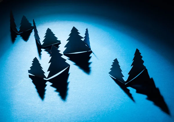 Kerstbomen gemaakt van papier — Stockfoto