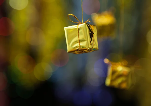 Christmas decoration against lights blurred background — Stock Photo, Image