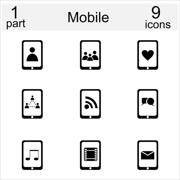 Icônes mobiles — Image vectorielle