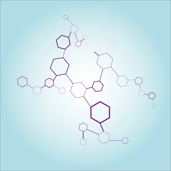 Fondo molecular — Vector de stock