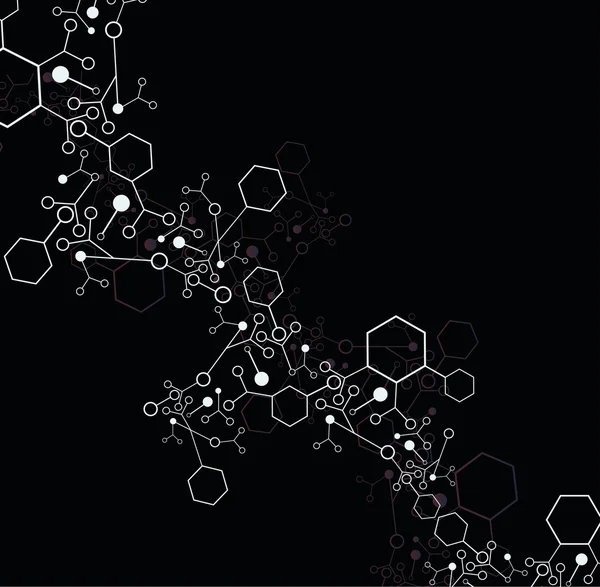 Молекулярный фон — стоковый вектор