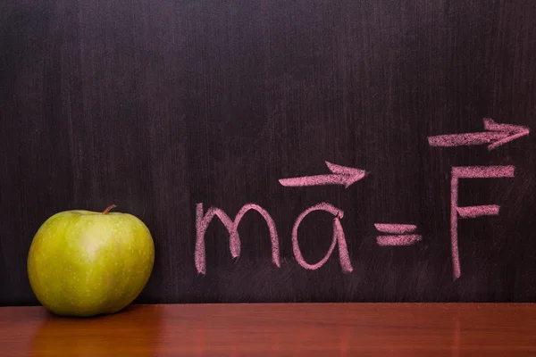 Apples on the chalkboard. — Stock Photo, Image