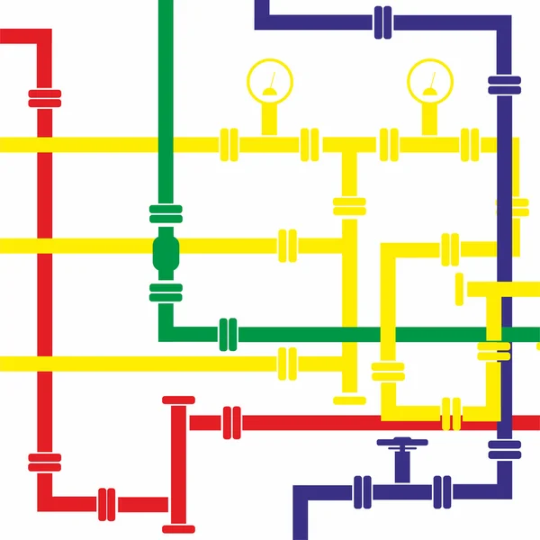 Naadloze achtergrond van waterleiding — Stockvector