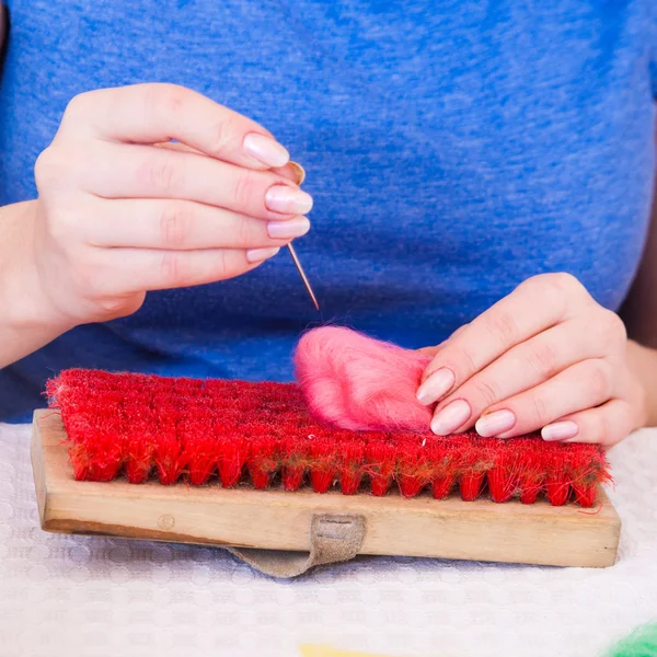 Felting δραστηριότητα — Φωτογραφία Αρχείου