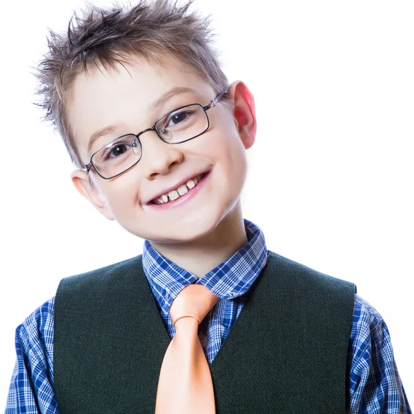 Foto de adorável jovem menino feliz — Fotografia de Stock