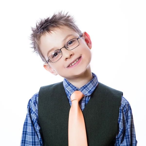 Foto de adorável jovem menino feliz — Fotografia de Stock