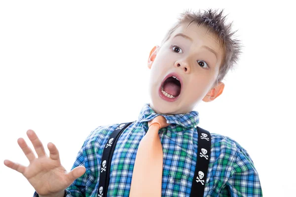 Little boy with open mouth — Stock Photo, Image