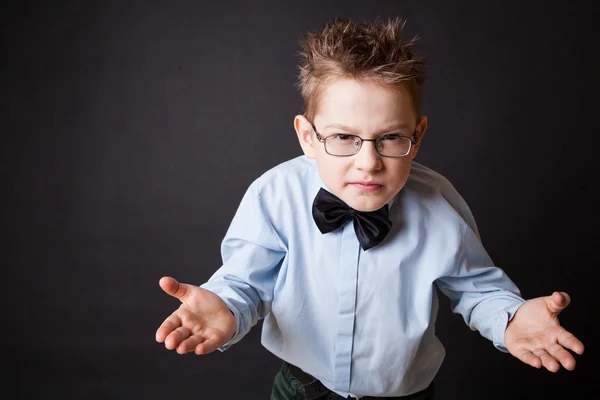 Emotional portrait of little boy — Stock Photo, Image