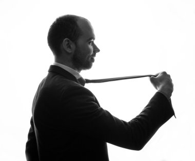 Beyaz işadamı siluet