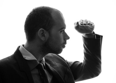 Beyaz işadamı siluet