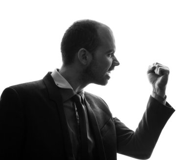 Beyaz işadamı siluet