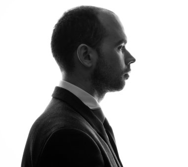 Beyaz işadamı siluet