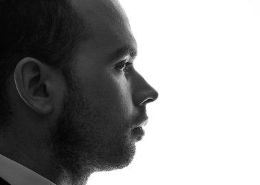 Beyaz işadamı siluet