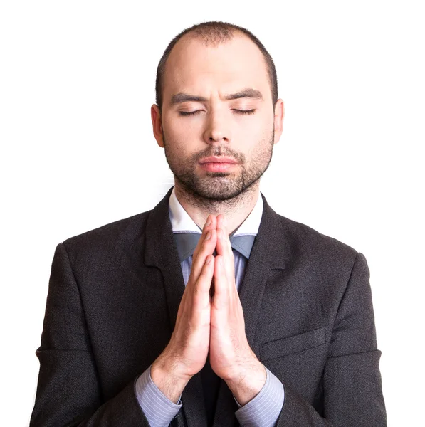 Homme d'affaires faisant une prière . — Photo