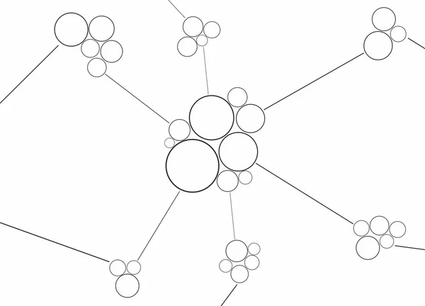 Molécule et fond de communication — Image vectorielle