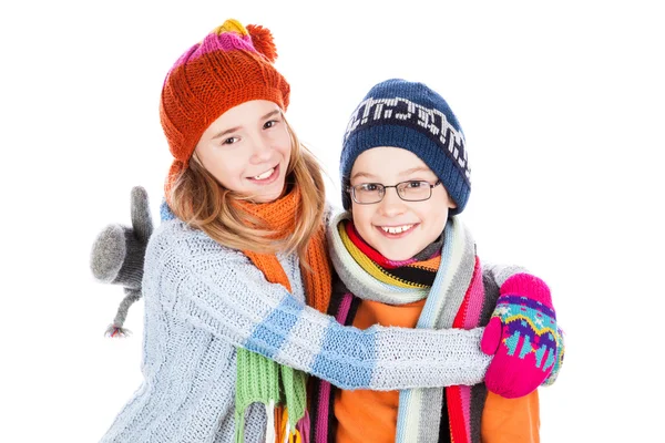 Kleine Jungen und Mädchen — Stockfoto