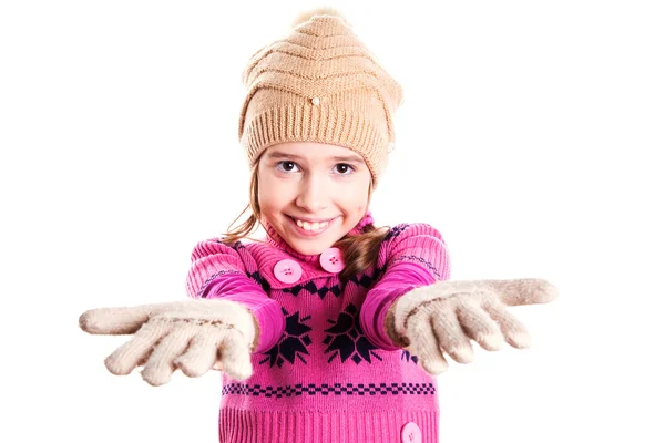 Menina sorridente bonita — Fotografia de Stock