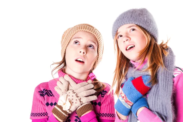 Niñas niño sorprendido — Foto de Stock