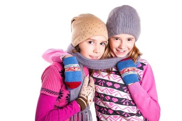 Portrait of two young beautiful girls — Stock Photo, Image