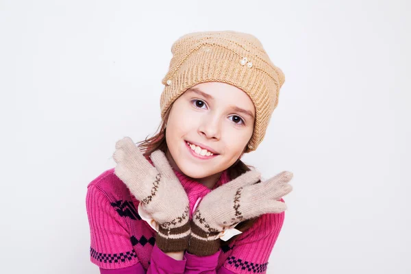 Menina sorridente bonita. — Fotografia de Stock