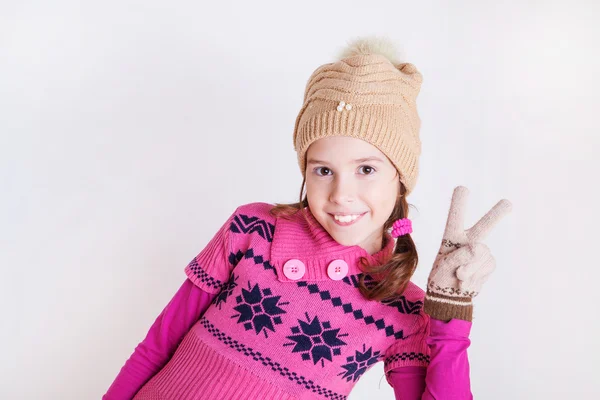 Menina sorridente bonita. — Fotografia de Stock