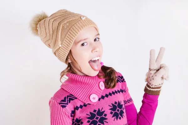 Menina sorridente bonita. — Fotografia de Stock