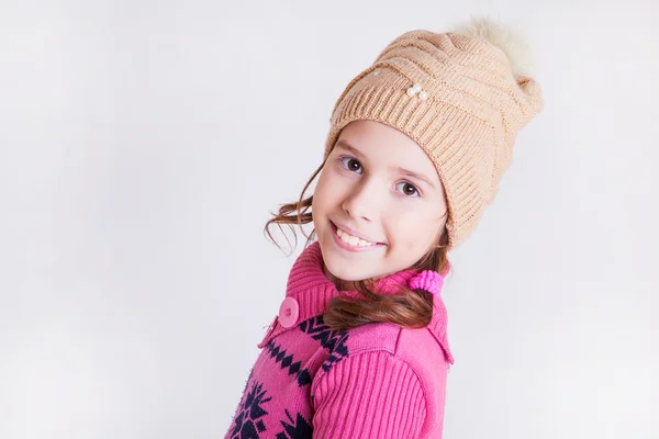 Menina sorridente bonita. — Fotografia de Stock