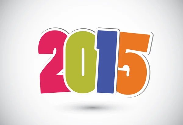 Felice anno nuovo 2015 carta . — Vettoriale Stock