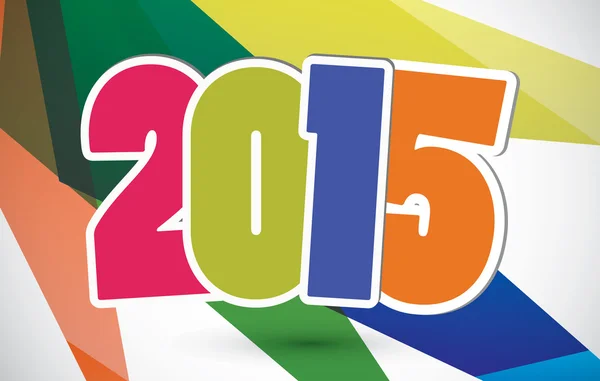 Felice anno nuovo 2015 carta . — Vettoriale Stock